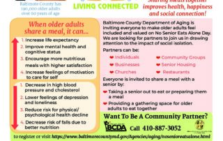 No Senior Eats Alone Day Flier